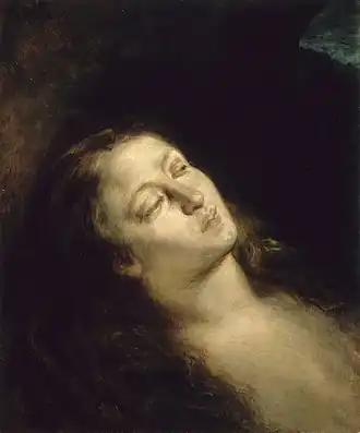 La Madeleine dans le désert par Eugène Delacroix (1845).
