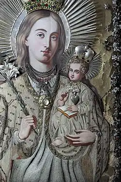 Peinture du XIXe&nbsp;siècle avec applications.