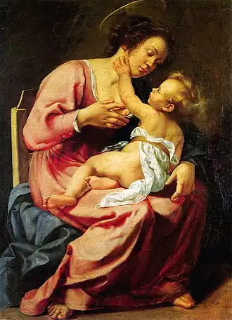 Vierge à l'Enfant, par Artemisia Gentileschi (vers 1612).