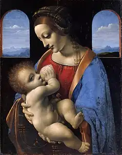 Léonard de Vinci - Vierge à l’enfant, 1490-1491Musée de l'Ermitage, Saint-Pétersbourg.