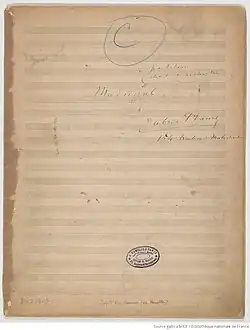 Image illustrative de l’article Madrigal (Fauré)