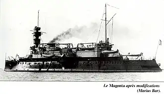 Le cuirassé Magenta.