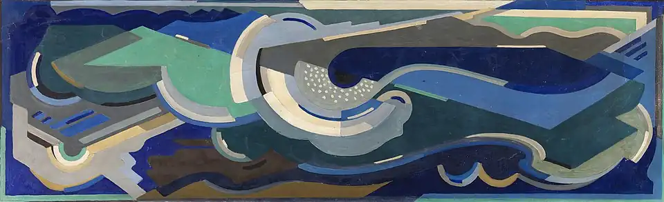 A Composition - Sea Rhythm, 44&nbsp;×&nbsp;144&nbsp;cm