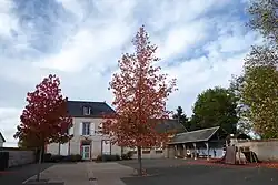 La mairie et ses érables rouges.