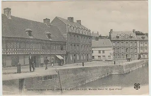Photographie ancienne de la Maison Henri IV sur le quai d'aval