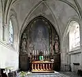 Le maitre-autel et le retable de l'église.
