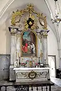 La maitre-retable de l'église.