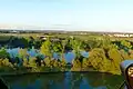 Vue aérienne des étangs du parc de Brieux.