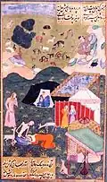 Majnoun au désert, école de Boukhara (1648)