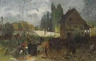 Devant le cimetière, 1870