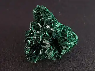 Cristaux de malachite.
