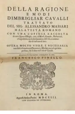 Della Ragione e modi d'imbrigliar cavalli.