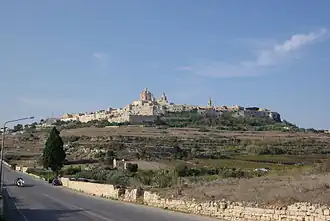 Vue générale de Mdina.
