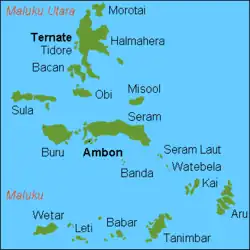 Carte des Moluques