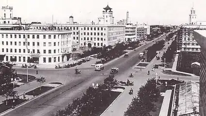 L'avenue Datong, une des grandes artères des nouveaux quartiers édifiés par les occupants japonais.