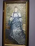 Femme en robe à rayures, 1877-1880, huile sur toile, hôtel de Caumont (Aix-en-Provence)