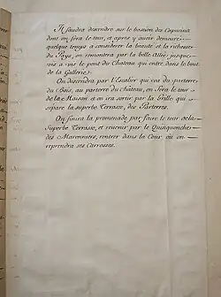Manuscrit de la "Manière de montrer Meudon" page 5
