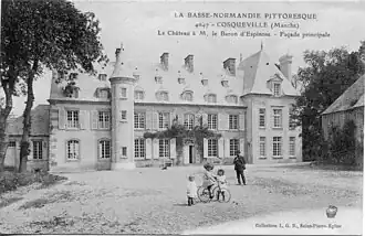 Château de Bellanville à Cosqueville, propriété du Baron et de la Famille d'Espinose depuis le début du XIXe&nbsp;siècle