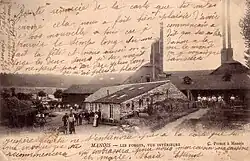 Vue des forges vers 1910.