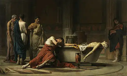 Manuel Dominguez SANCHEZ 1871, la mort de sénèque - Musée du Prado Madrid