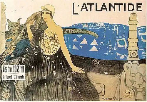 L'Atlantide, 1921, affiche.