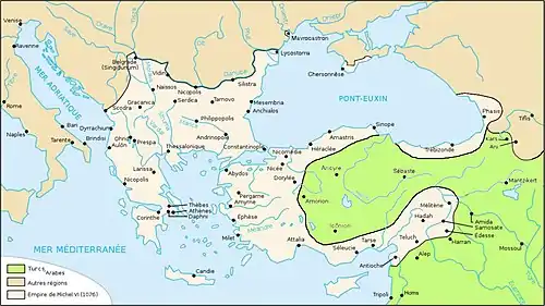 Empire byzantin (1076), sous Michel&nbsp;VII Doukas