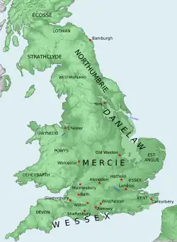 Une carte indiquant quelques lieux mentionnés dans l'article