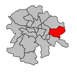 Mise en évidence de la localisation du canton de Vallet sur la carte de la Loire-Atlantique