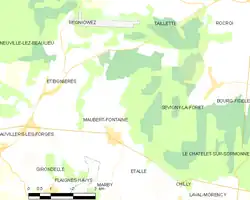 Carte de la commune,
