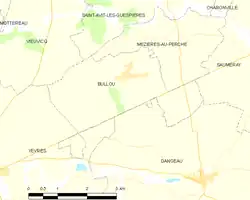 Carte de la commune de Bullou.