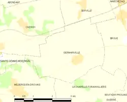 Carte de la commune de Germainville.