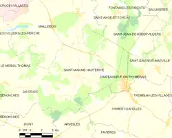 Carte de la commune de Saint-Maixme-Hauterive.