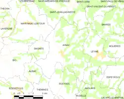  Situation de la commune d'Aynac