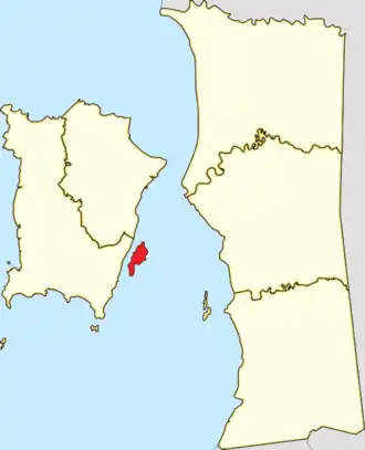 Localisation de l'île en rouge
