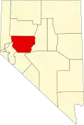 State map highlighting Churchill County