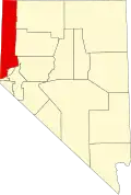 State map highlighting Washoe County