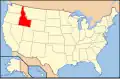 Carte montrant l'État d'Idaho