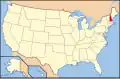 Carte montrant l'État du New Hampshire