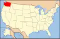 Carte montrant l'État de Washington