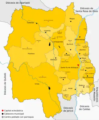 Image illustrative de l’article Archidiocèse de Santa Fe de Antioquia