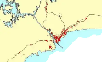 La ville de Panama en 1955.