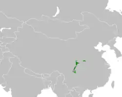 Description de l'image Mapa distribuicao Ailuropoda melanoleuca.png.