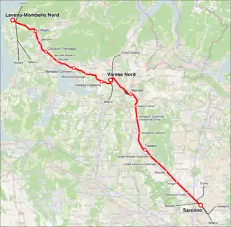 Image illustrative de l’article Ligne de Saronno à Laveno