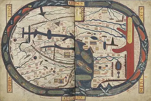 « Mappa mundi ».F° 45bis v - 45ter r.