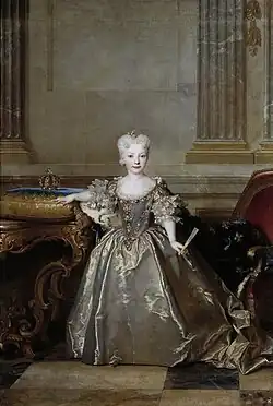 María Ana Victoriade Bourbon et Farnèse, 1724 par Largillierre,musée du Prado.