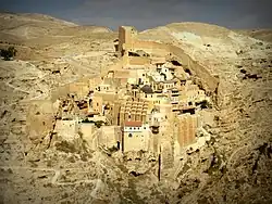 Vue générale du monastère de Mar Saba.