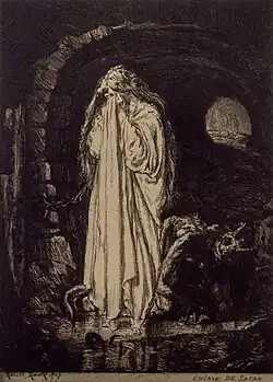 Esclave de Satan (1907), eau-forte, musée des Beaux-Arts de Lyon.