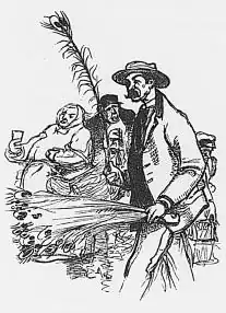 Marchand de plumes de paon pour chatouiller au Carnaval de Paris 1895.