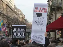 Manifestants dans le 3e&nbsp;arrondissement.