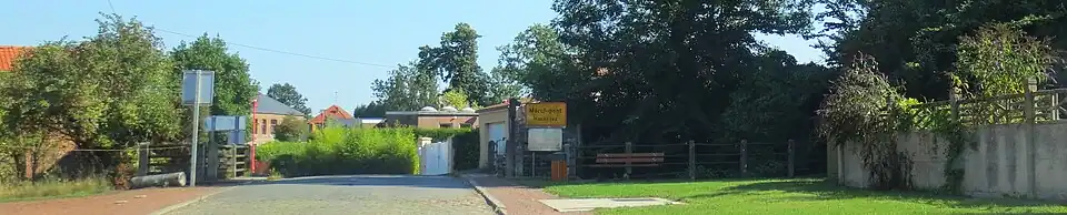 Poste frontière entre les Marchipont belge et français.